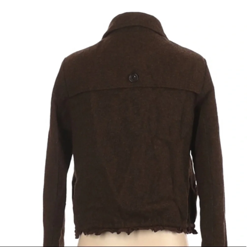 GAP | 100% Wool Brown Jacket Coat Frayed Warm Winter Coat - Picture 9 of 9